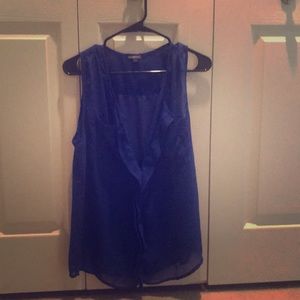 Charlotte Russe Sheer Blue Top